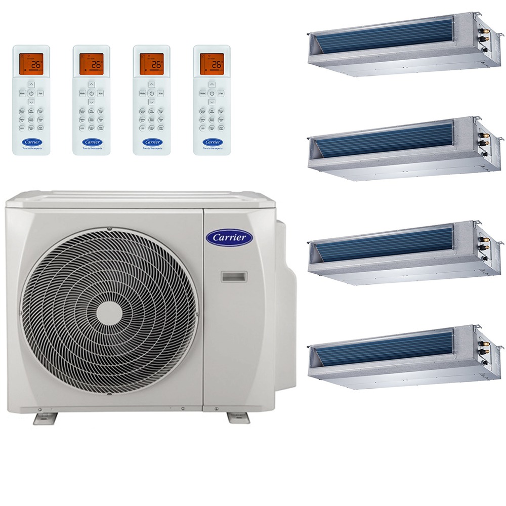 Climatizzatore Quadri Split 36.000 BTU con 4 Unità Interne Canalizzate 9.000 BTU